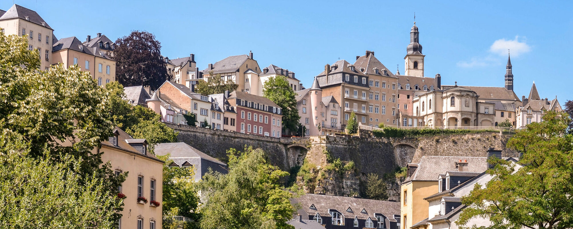 Luxembourg City, Grund, bridge over Alzette river