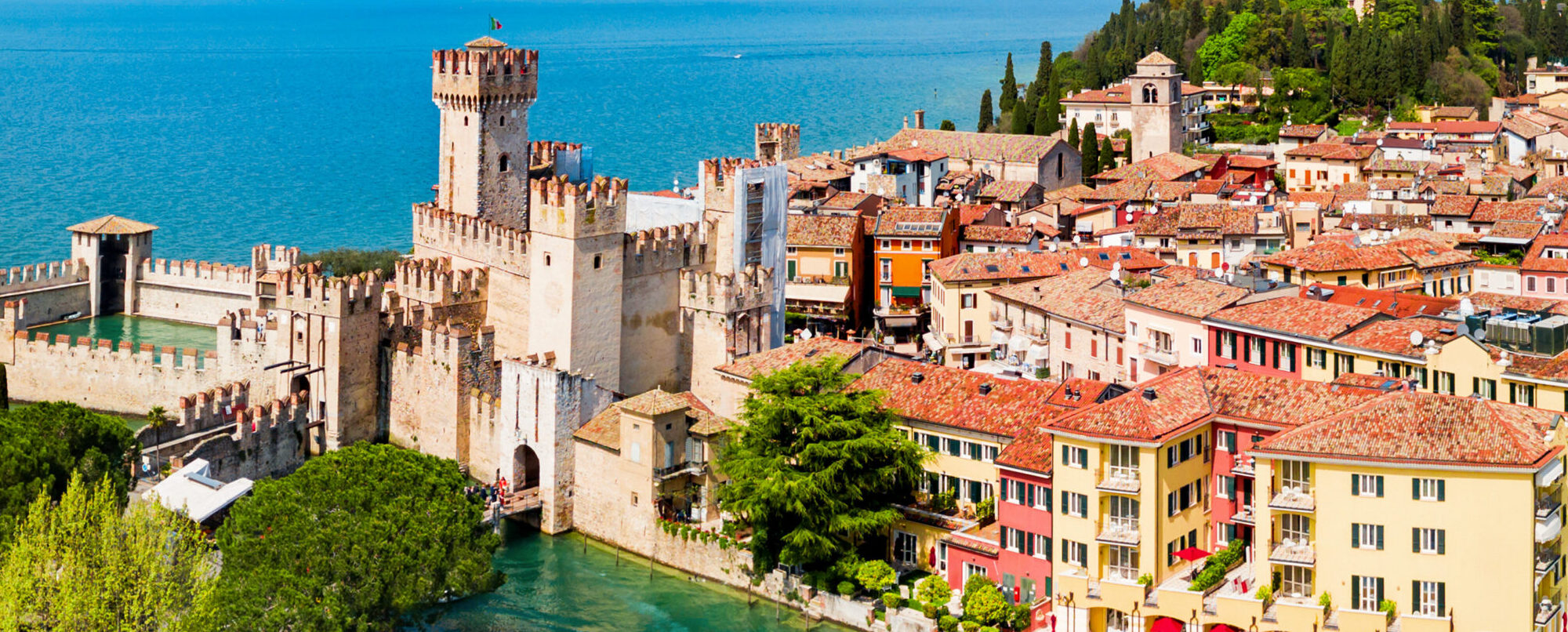 Scaligero Castle aerial view, Sirmione