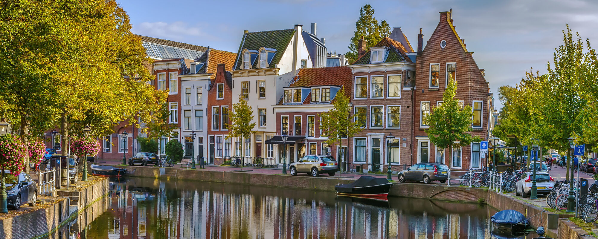 Cityscape of Leiden, Netherlands