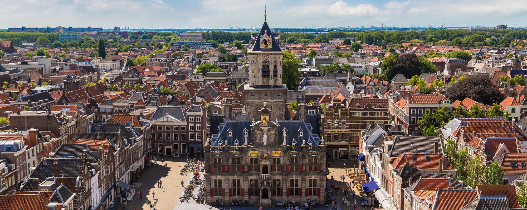 Aerial view of Delft