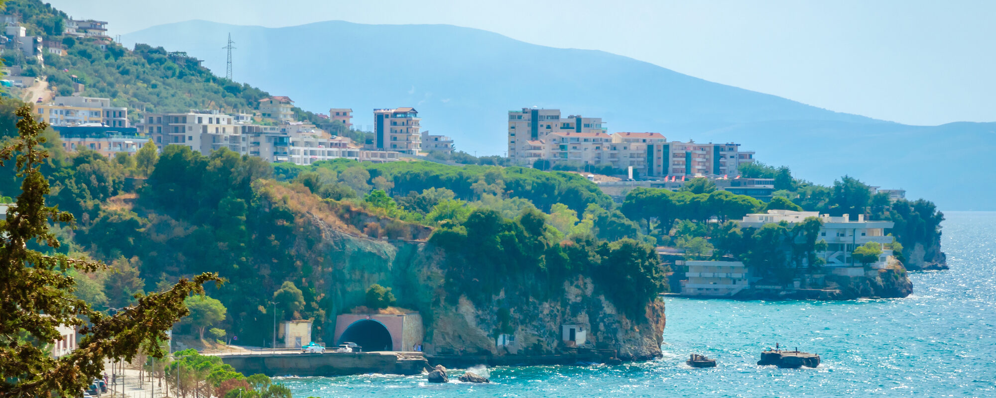 Beautiful summer sea landscape in Vlora, Albania